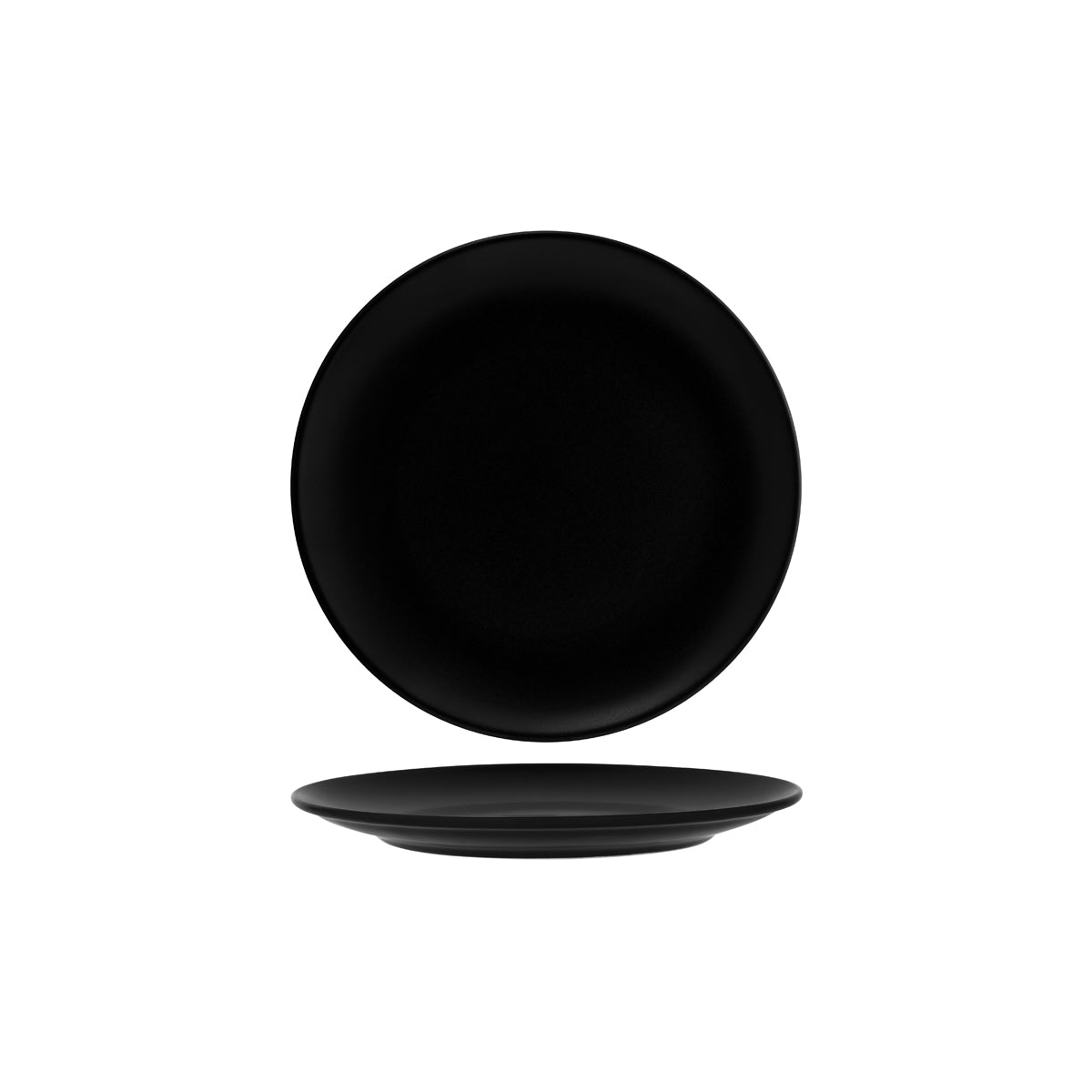 130724 Bonna Notte Black Round Coupe Plate 270x28mm Tomkin Australia Hospitality Supplies