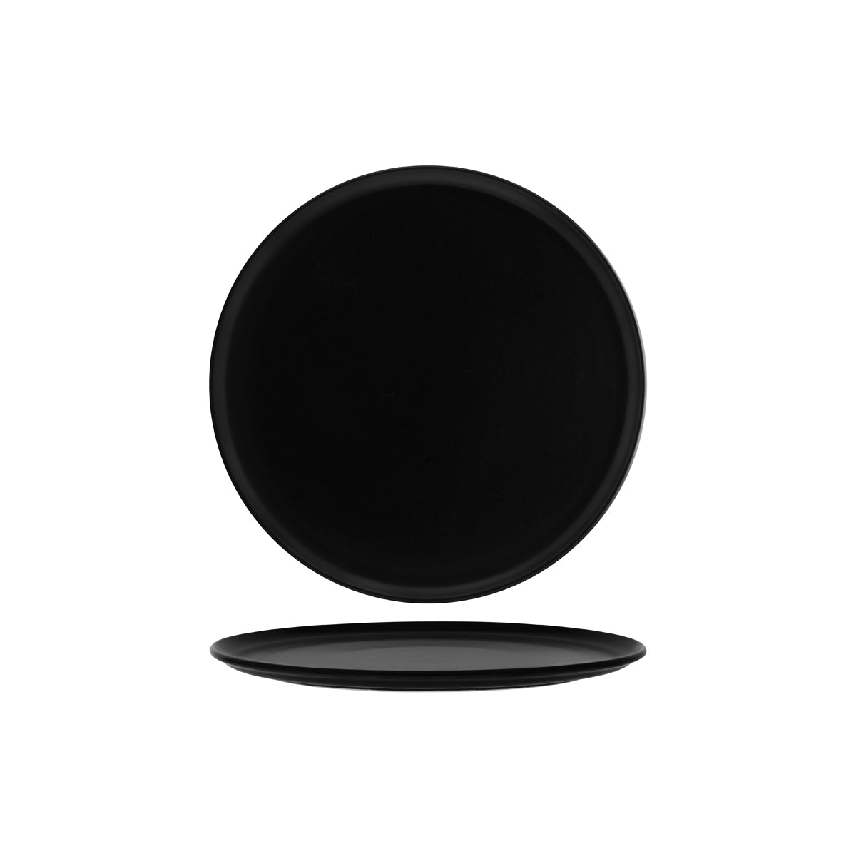 130726 Bonna Notte Black Round Coupe Plate 320x19mm Tomkin Australia Hospitality Supplies