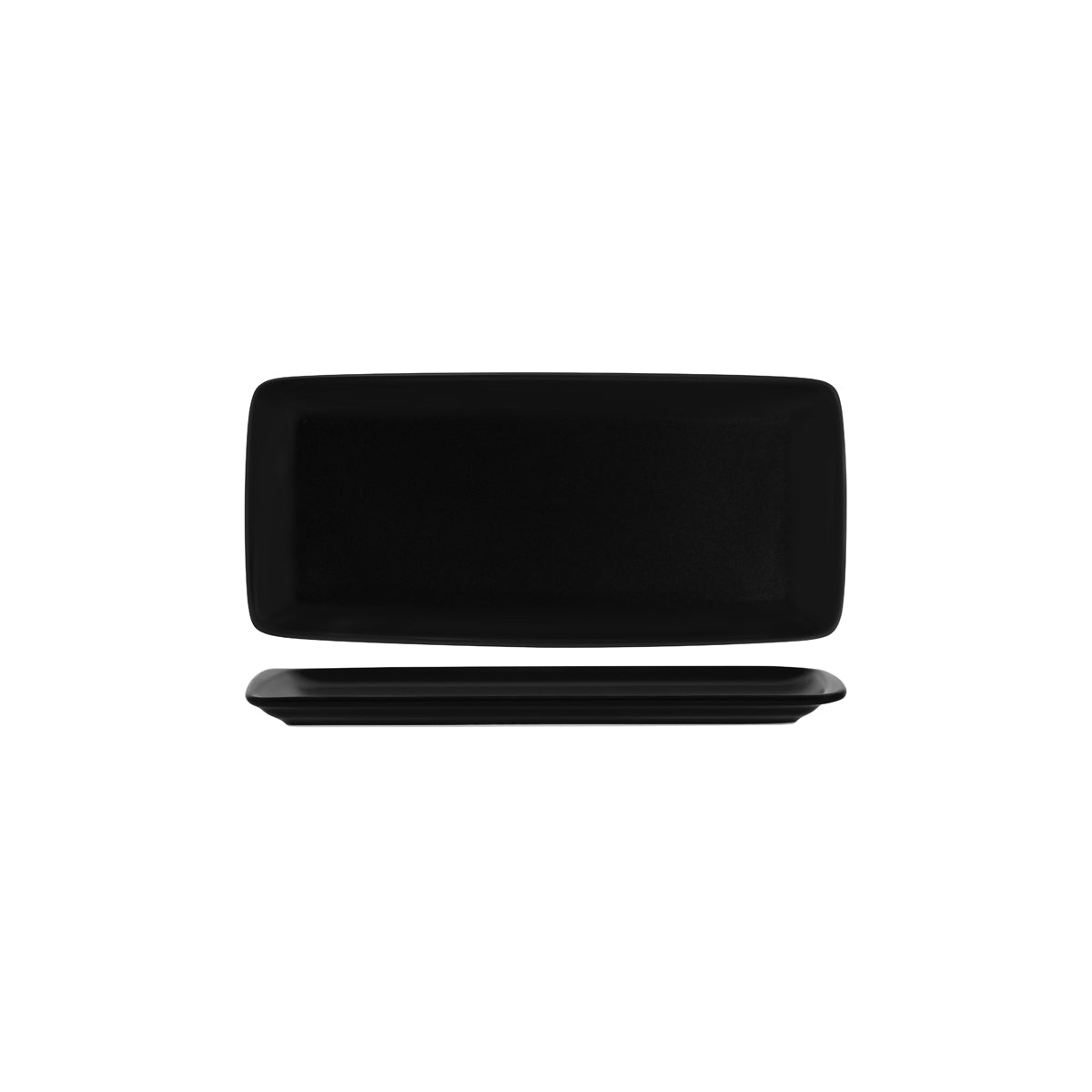 130755 Bonna Notte Black Rectangular Platter 340x160x20mm Tomkin Australia Hospitality Supplies