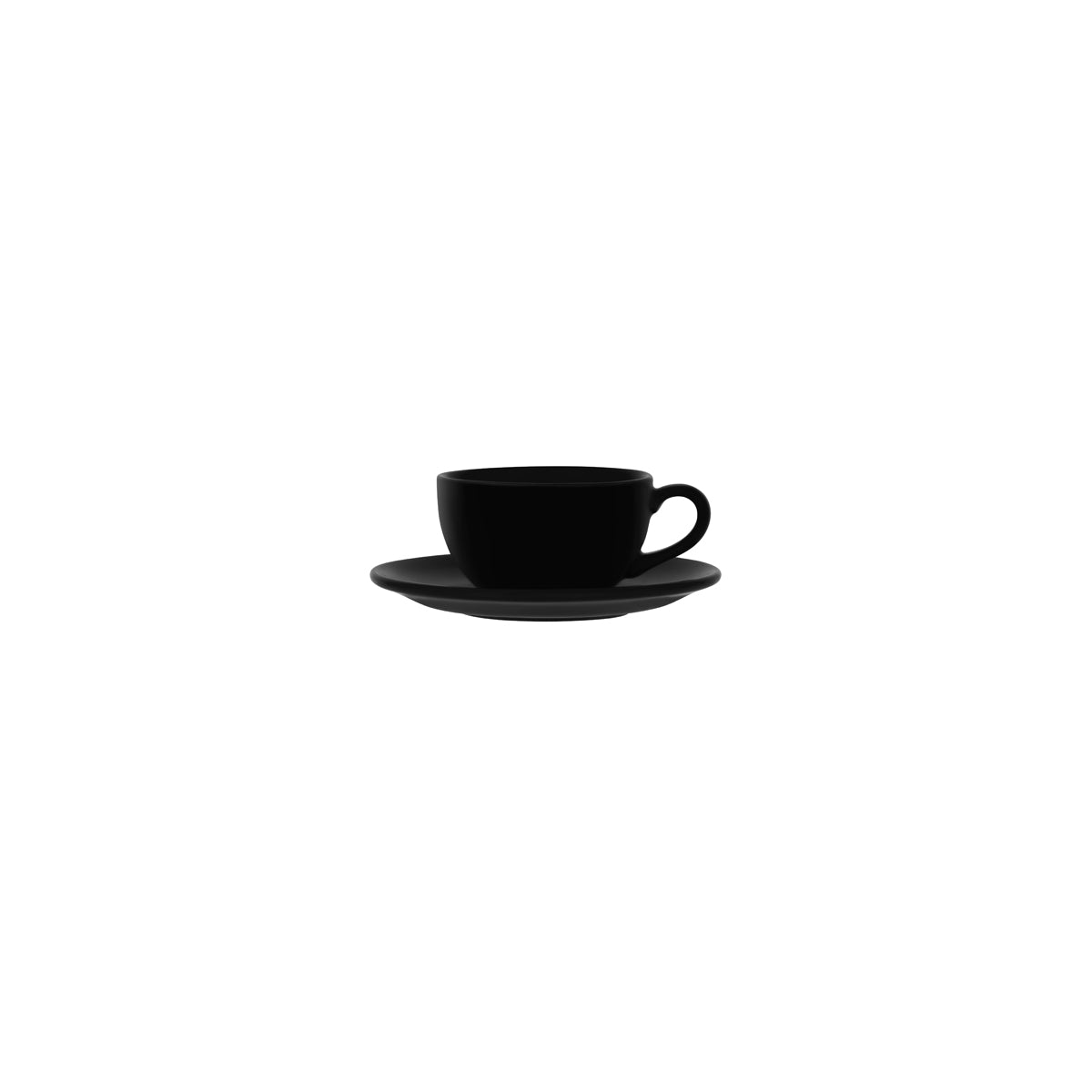 130786 Bonna Notte Black Coffee Cup Saucer 160x20mm Tomkin Australia Hospitality Supplies
