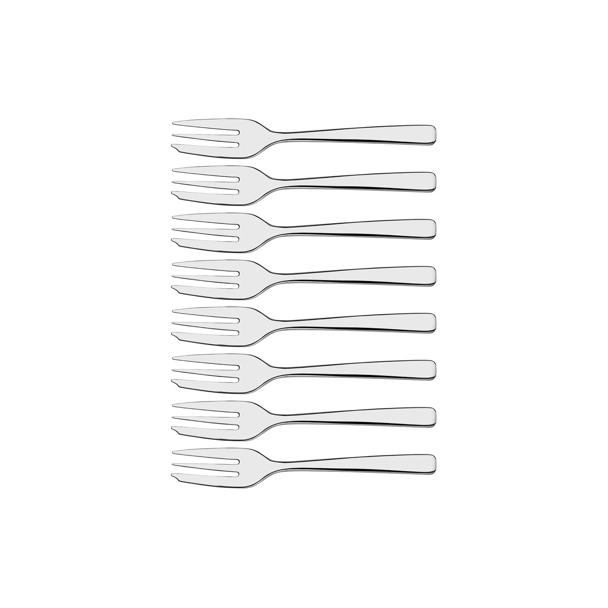 18100-103 Tablekraft Amalfi Cake Fork Set 8pc Tomkin Australia Hospitality Supplies