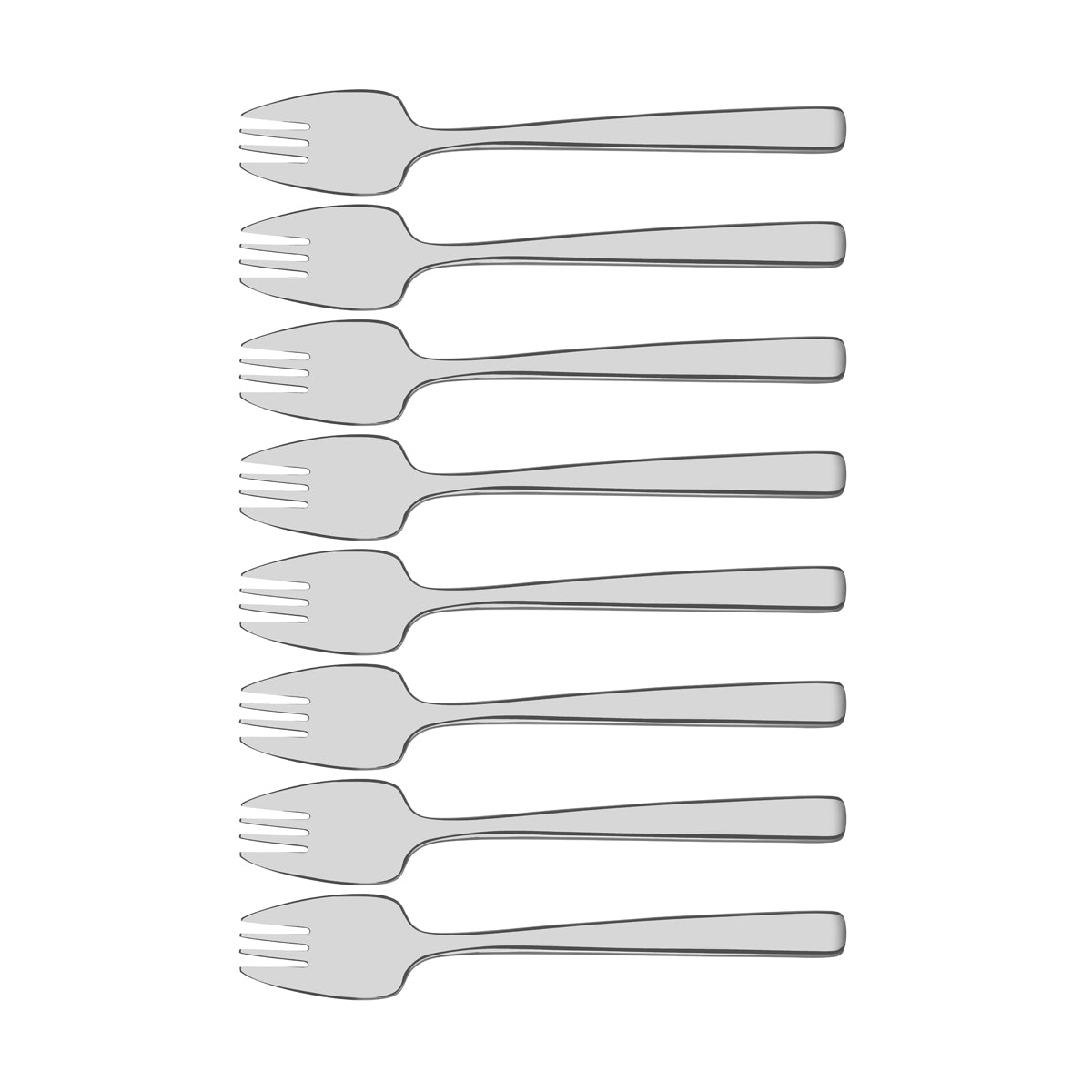 18100-117 Tablekraft Amalfi Buffet Fork Set 8pc Tomkin Australia Hospitality Supplies