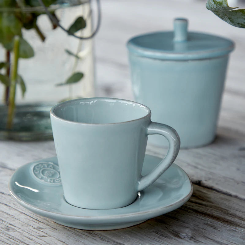 Nova Turquoise Coffee Cup &amp; Saucer Set 70ml