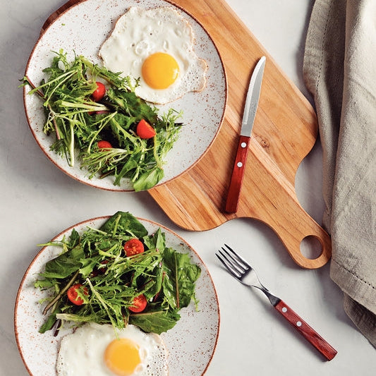 Churrasco Steak Knife Serrated Narrow Blade with Polywood Handle Red 102mm