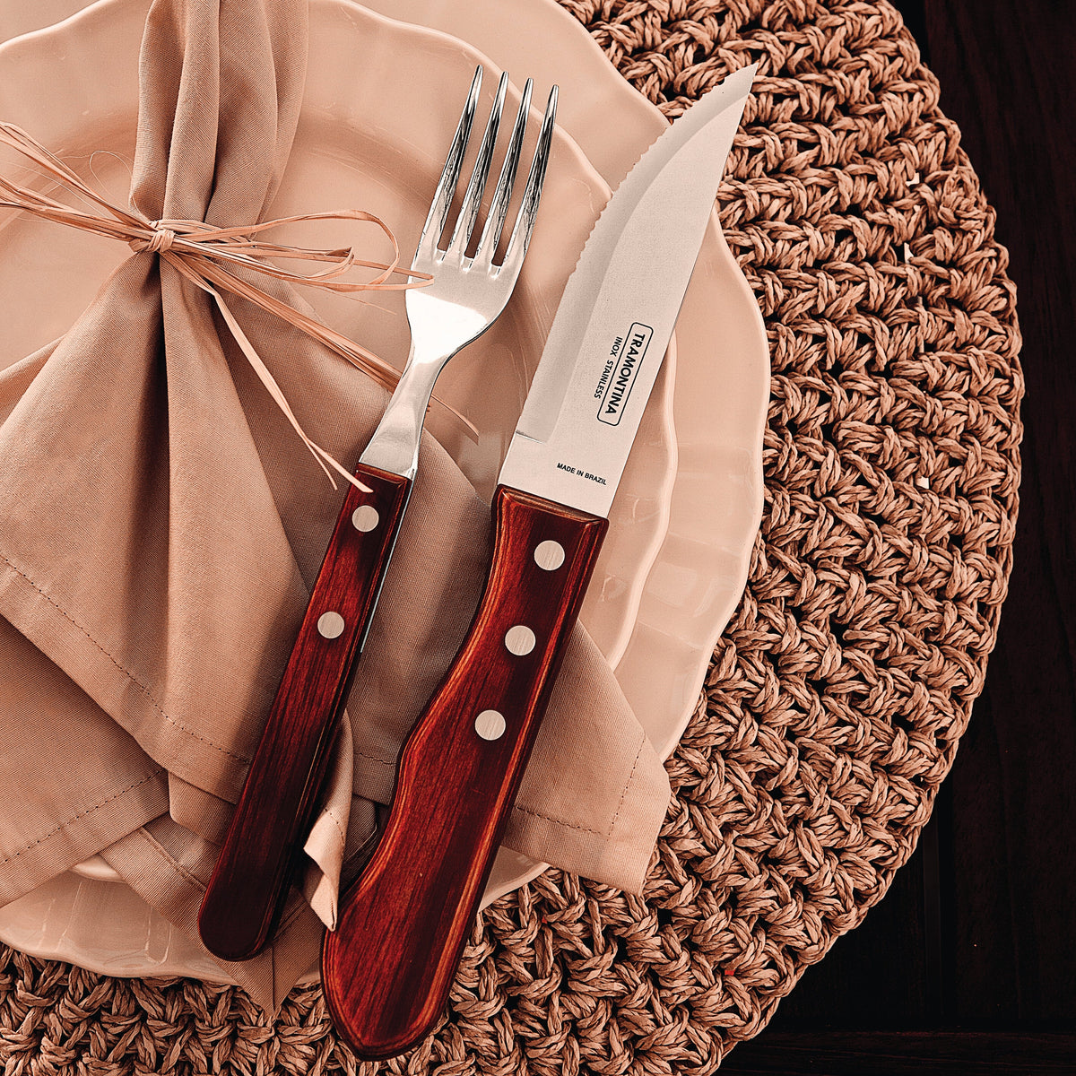 Polywood Jumbo Fork Red Handle 215mm