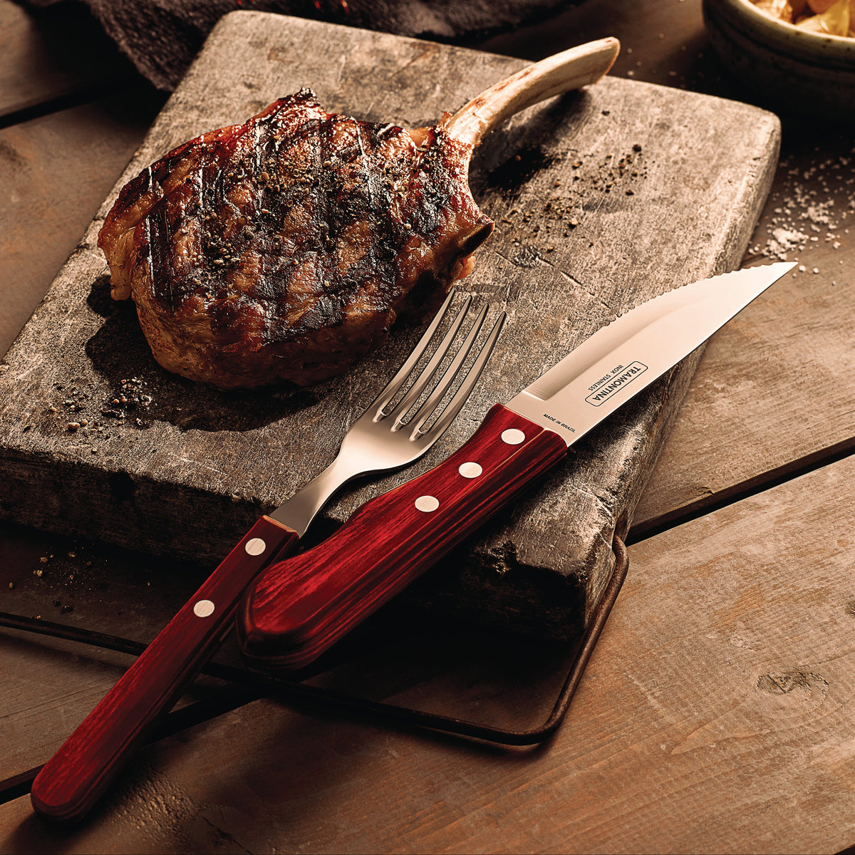 Polywood Jumbo Fork Red Handle 215mm