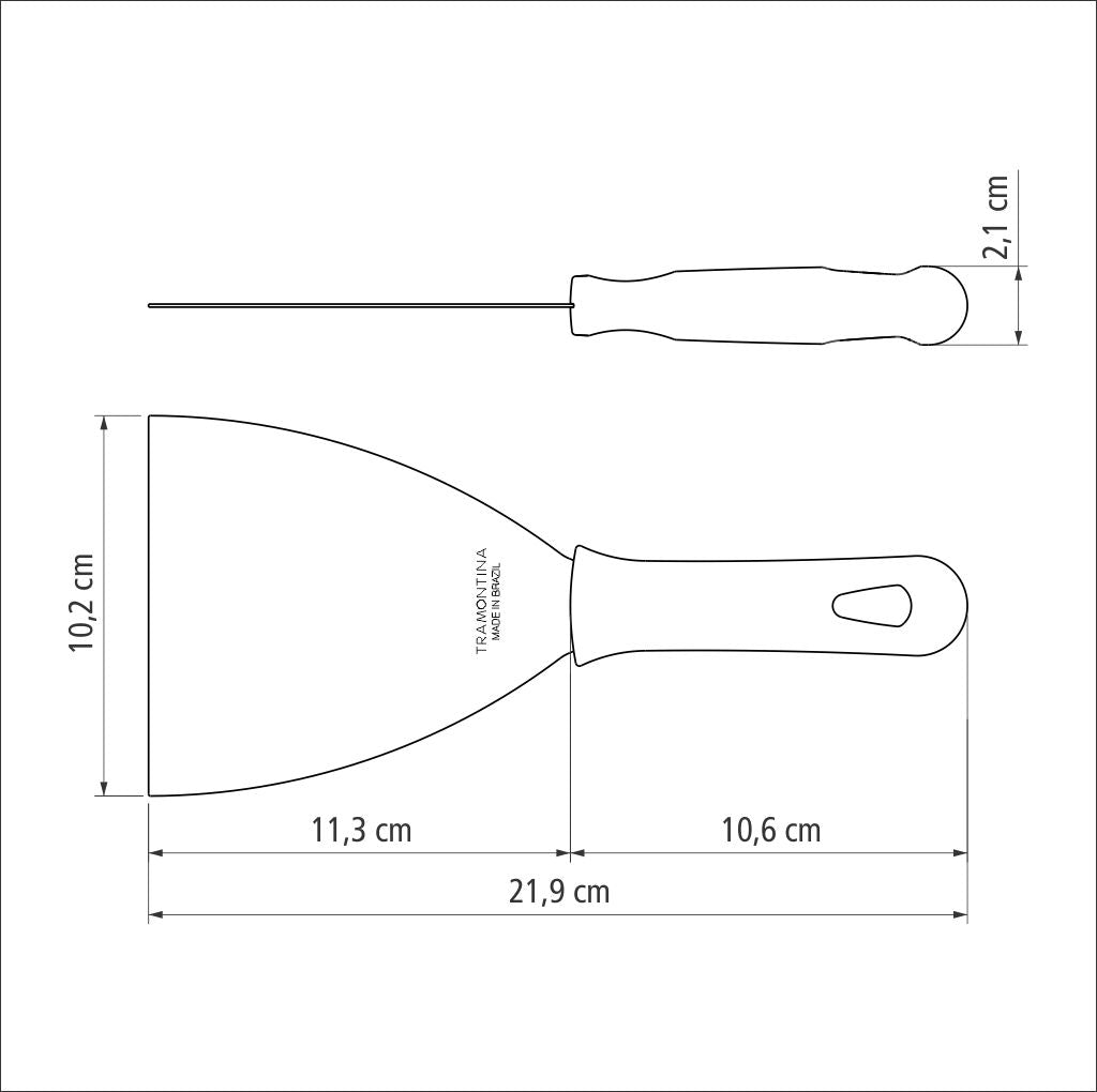 Professional Master Spatula Straight Wide White 21x102x219mm