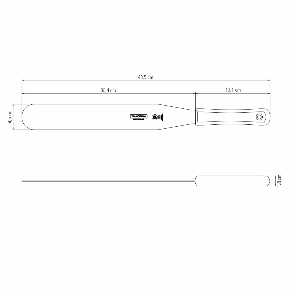 TM24671/182 Tramontina Professional Master Bakers Spatula Straight White 305mm Tomkin Australia Hospitality Supplies