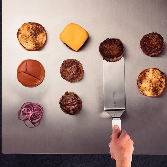 Professional Master Grill Spatula Angled Wide White 95x229x433mm