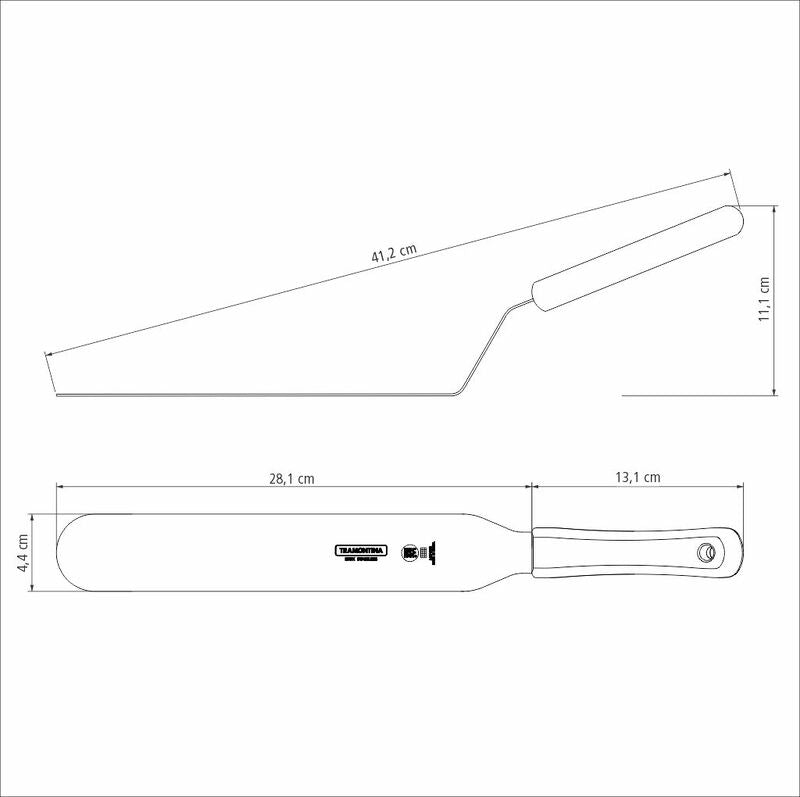 TM24681/182 Tramontina Professional Master Bakers Spatula Angled White 305mm Tomkin Australia Hospitality Supplies