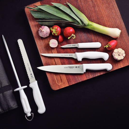 Professional Master Chefs Pouch Kit 6pc Set Black Pouch with White Handle