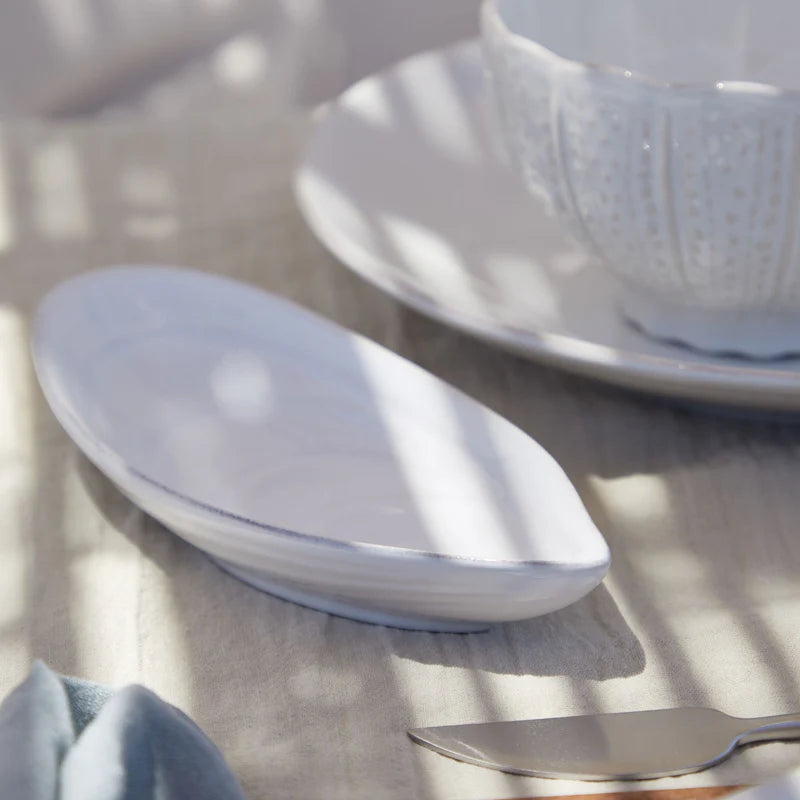 300128 Costa Nova Aparte White Oval Tray 189x82mm Tomkin Australia Hospitality Supplies