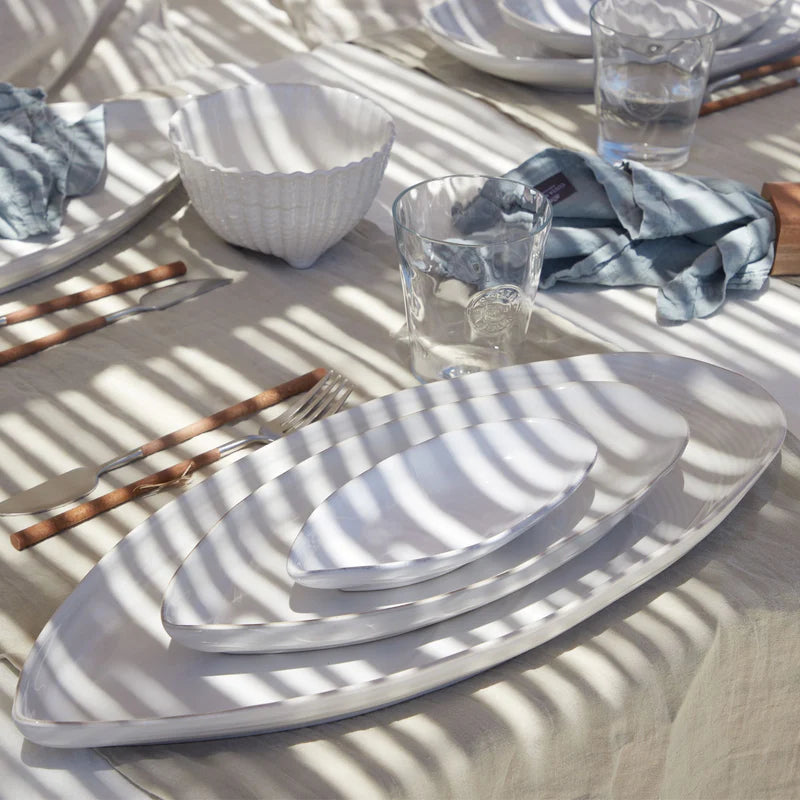 300127 Costa Nova Aparte White Oval Tray 311x142mm Tomkin Australia Hospitality Supplies