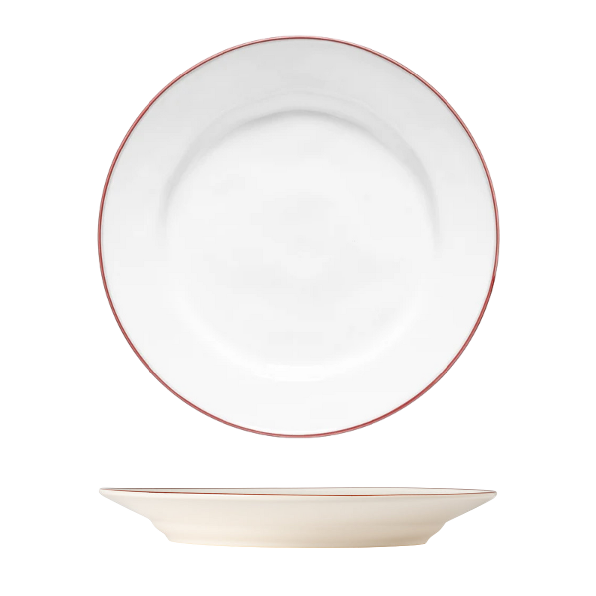 Beja White-Red Dinner Plate 282mm