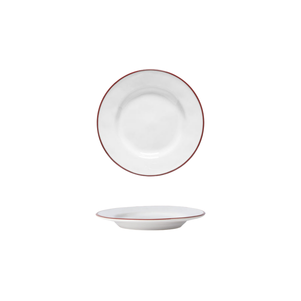 Beja White-Red Bread Plate 148mm