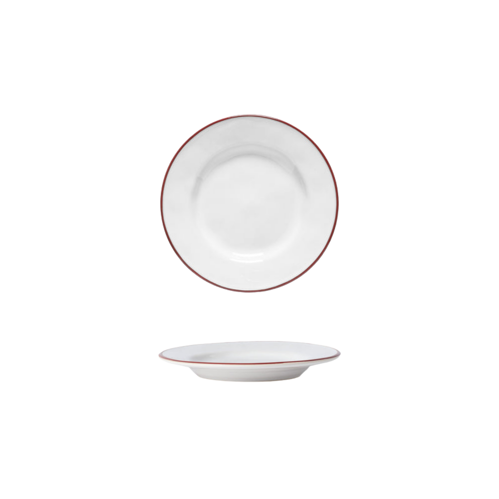 Beja White-Red Bread Plate 148mm