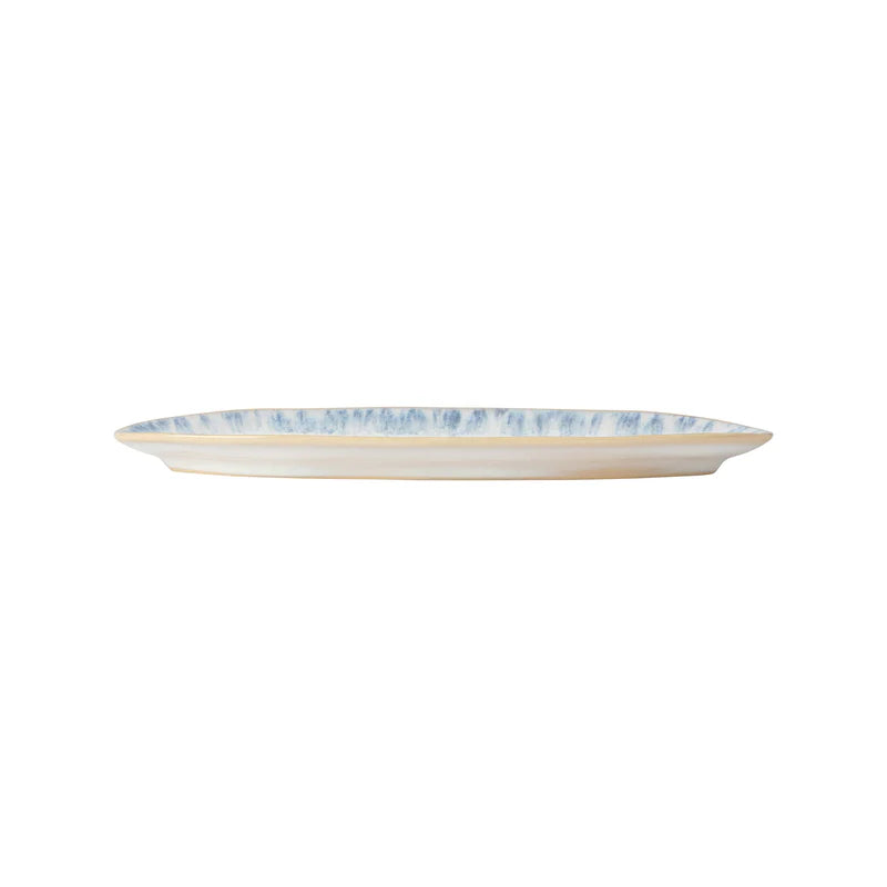 300386 Costa Nova Brisa Ria Blue Oval Plate 243x92mm Tomkin Australia Hospitality Supplies