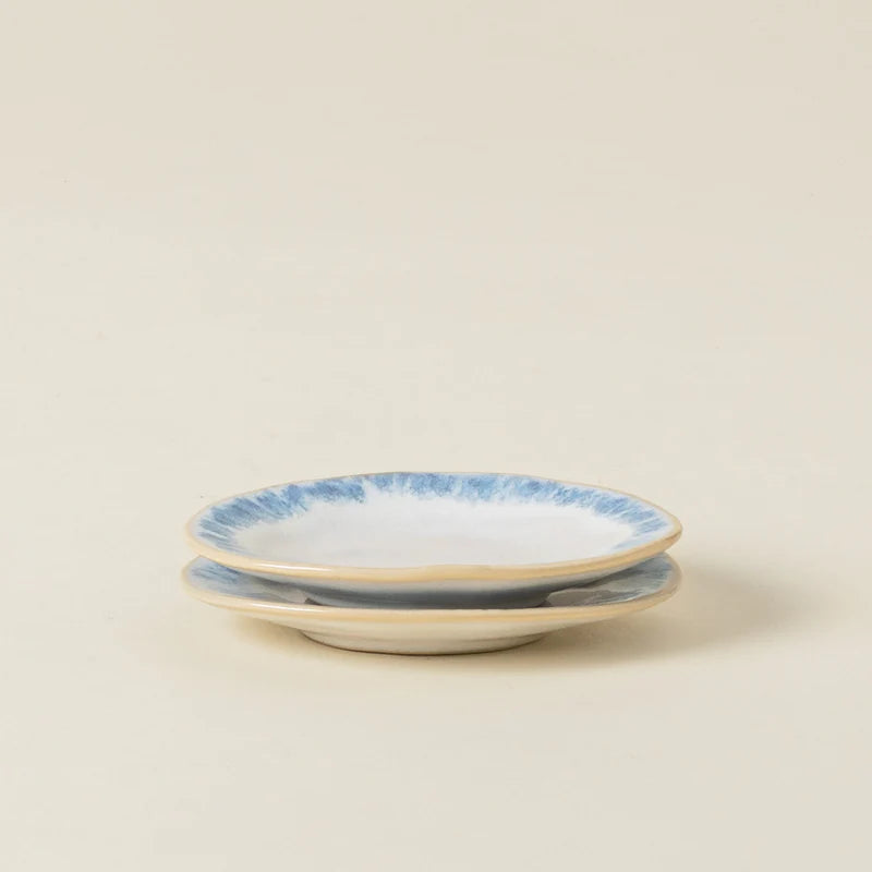 300389 Costa Nova Brisa Ria Blue Oval Plate 144x88mm Tomkin Australia Hospitality Supplies