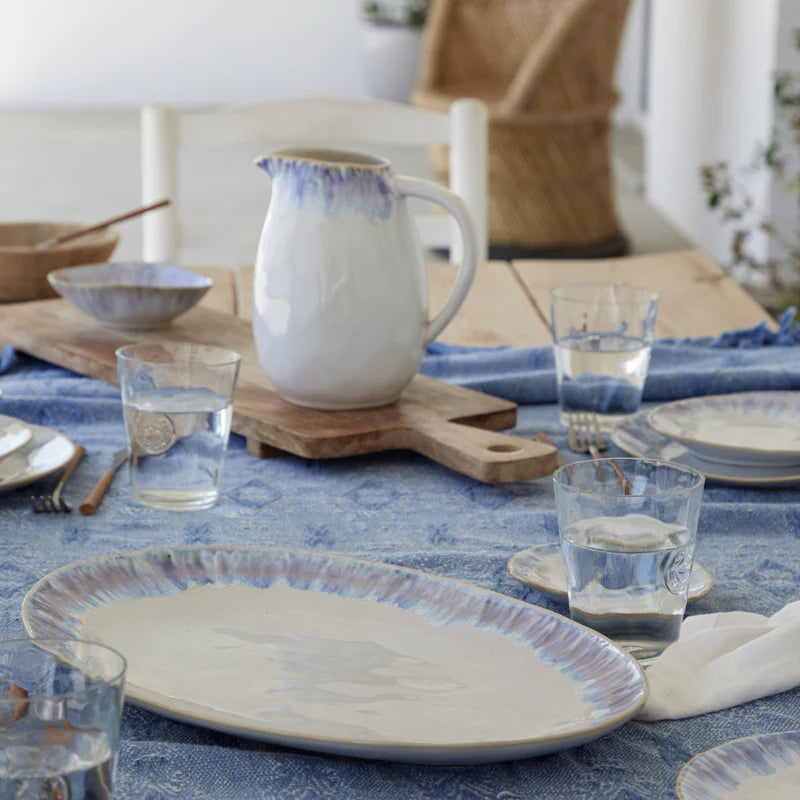 300393 Costa Nova Brisa Ria Blue Oval Platter 410x283mm Tomkin Australia Hospitality Supplies