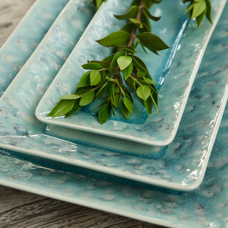 301014 Costa Nova Madeira Blue Rectangular Tray 272x108mm   Tomkin Australia Hospitality Supplies
