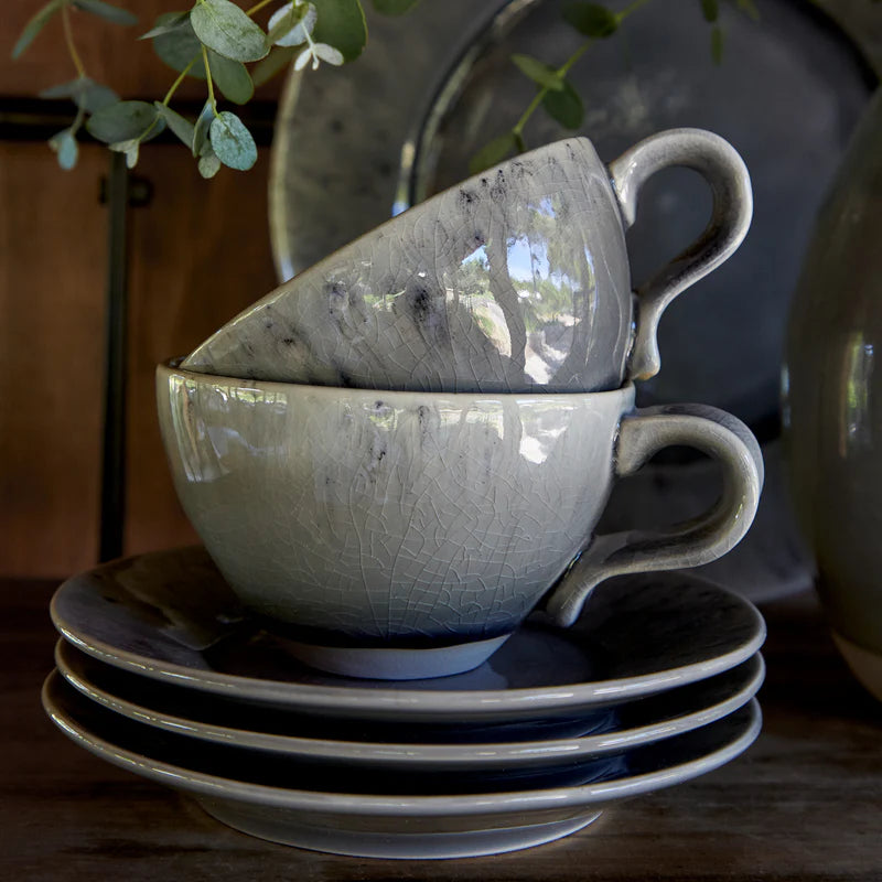 Madeira Grey Tea Cup &amp; Saucer Set 250ml