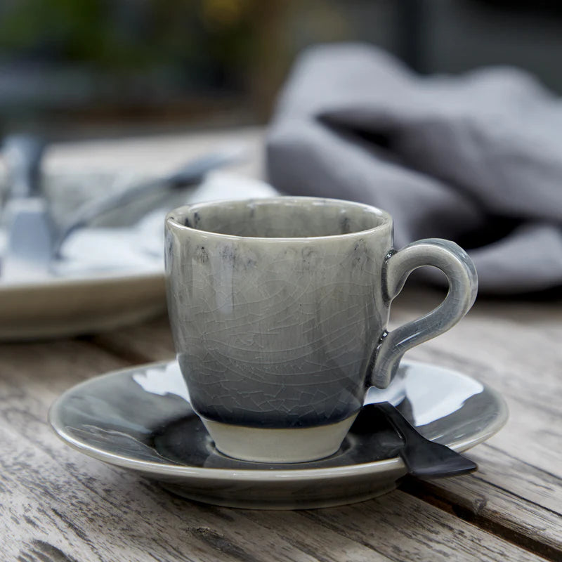 Madeira Grey Espresso Cup &amp; Saucer Set 80ml