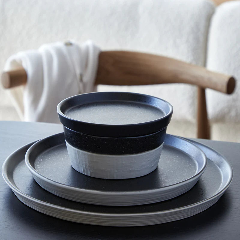 301153 Costa Nova Notos Latitude Black Round Plate 199mm Tomkin Australia Hospitality Supplies