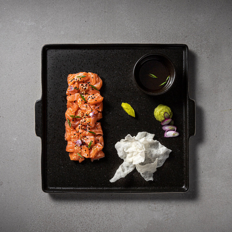 Notos Latitude Black Square Serving Plate 337x337mm