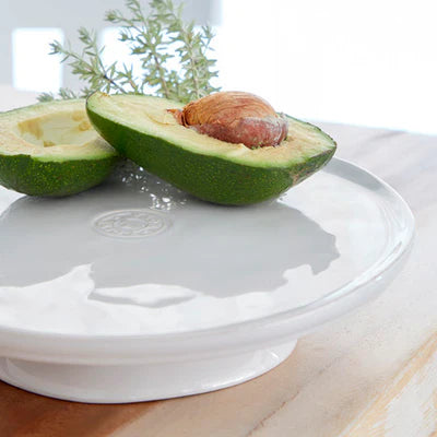 301249 Costa Nova Nova White Footed Plate 263x56mm  Tomkin Australia Hospitality Supplies