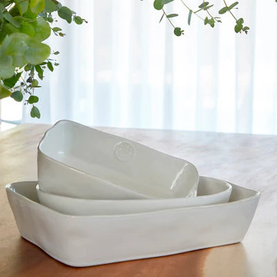 301253 Costa Nova Nova White Rectanglular Baker 257x186mm Tomkin Australia Hospitality Supplies