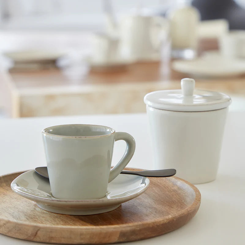 301319 Costa Nova Nova Sand Grey Coffee Cup & Saucer 70ml  Tomkin Australia Hospitality Supplies