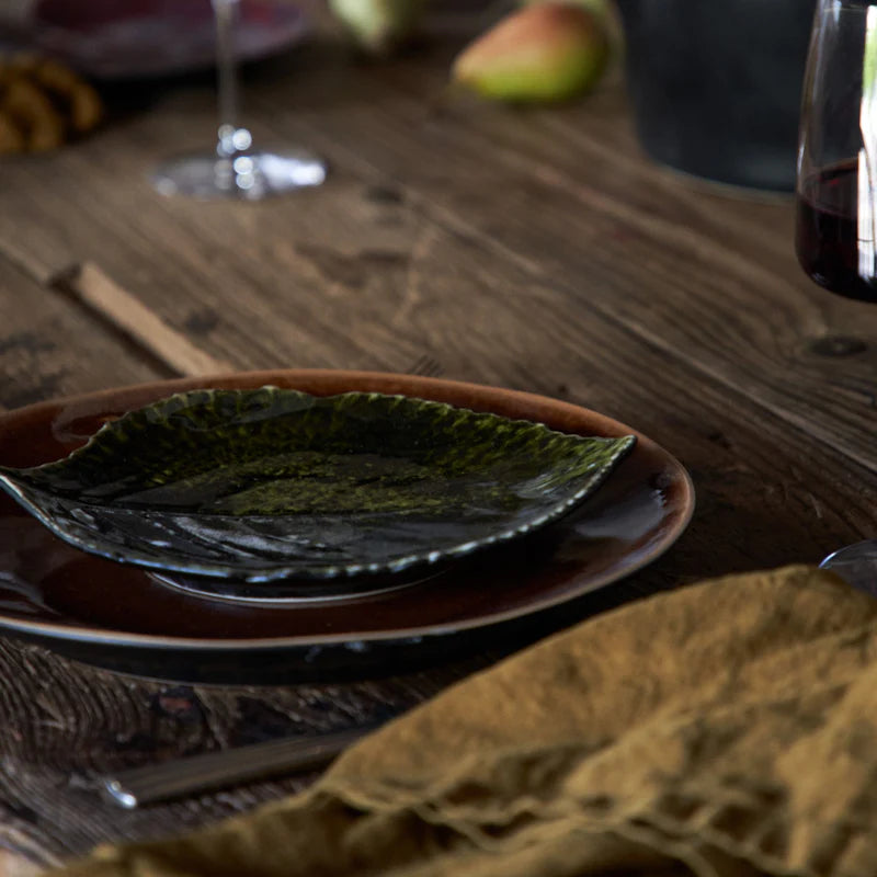 301502 Costa Nova Riviera Forets Alchemille Leaf Plate 176x170mm Tomkin Australia Hospitality Supplies