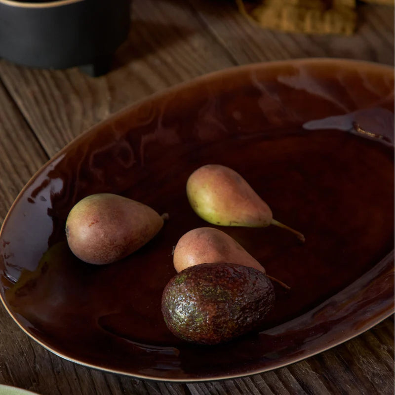 301578 Costa Nova Riviera Vigne Strelizia Leaf Plate 398x172mm Tomkin Australia Hospitality Supplies