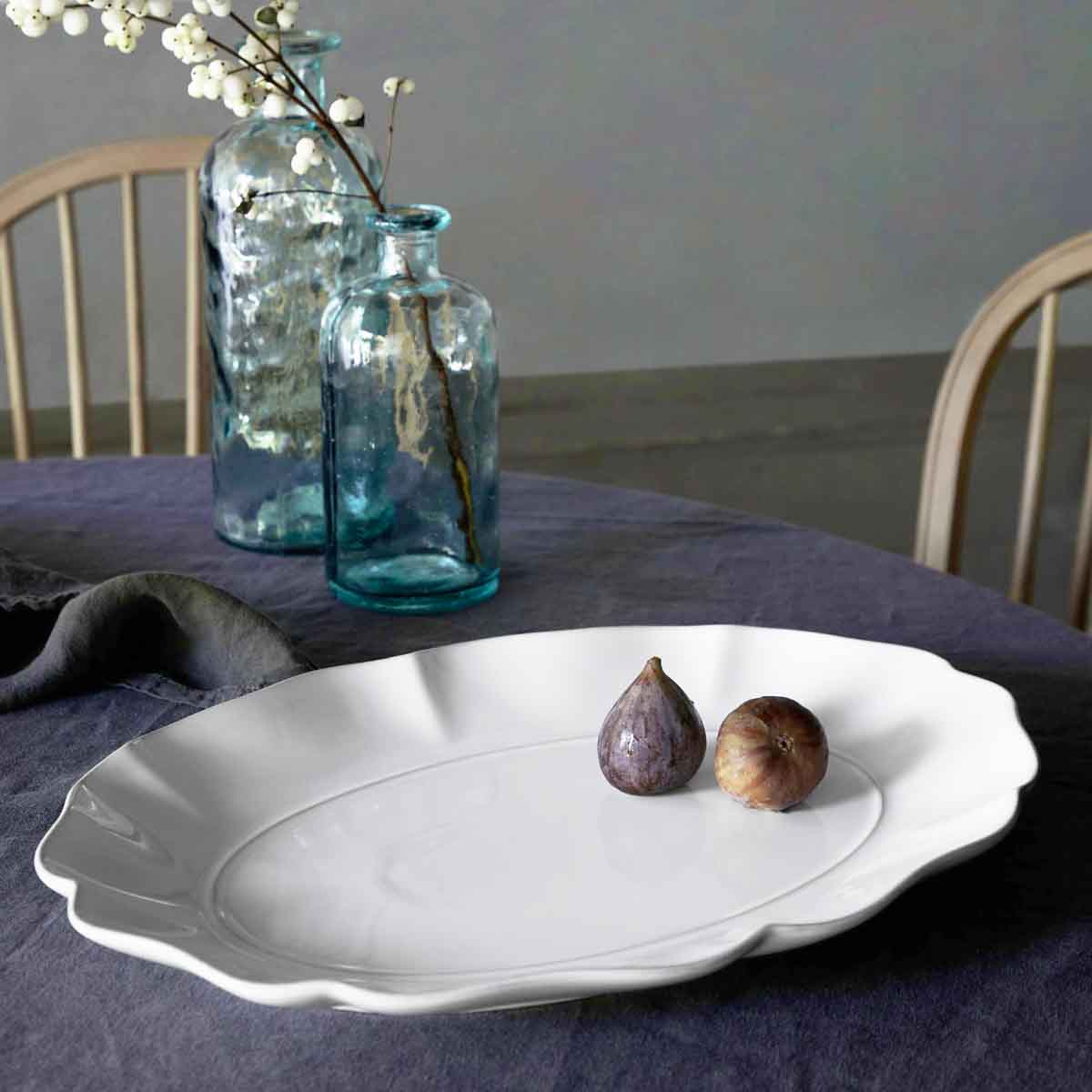 301756 Costa Nova Rosa Branco Oval Platter 400x288mm Tomkin Australia Hospitality Supplies