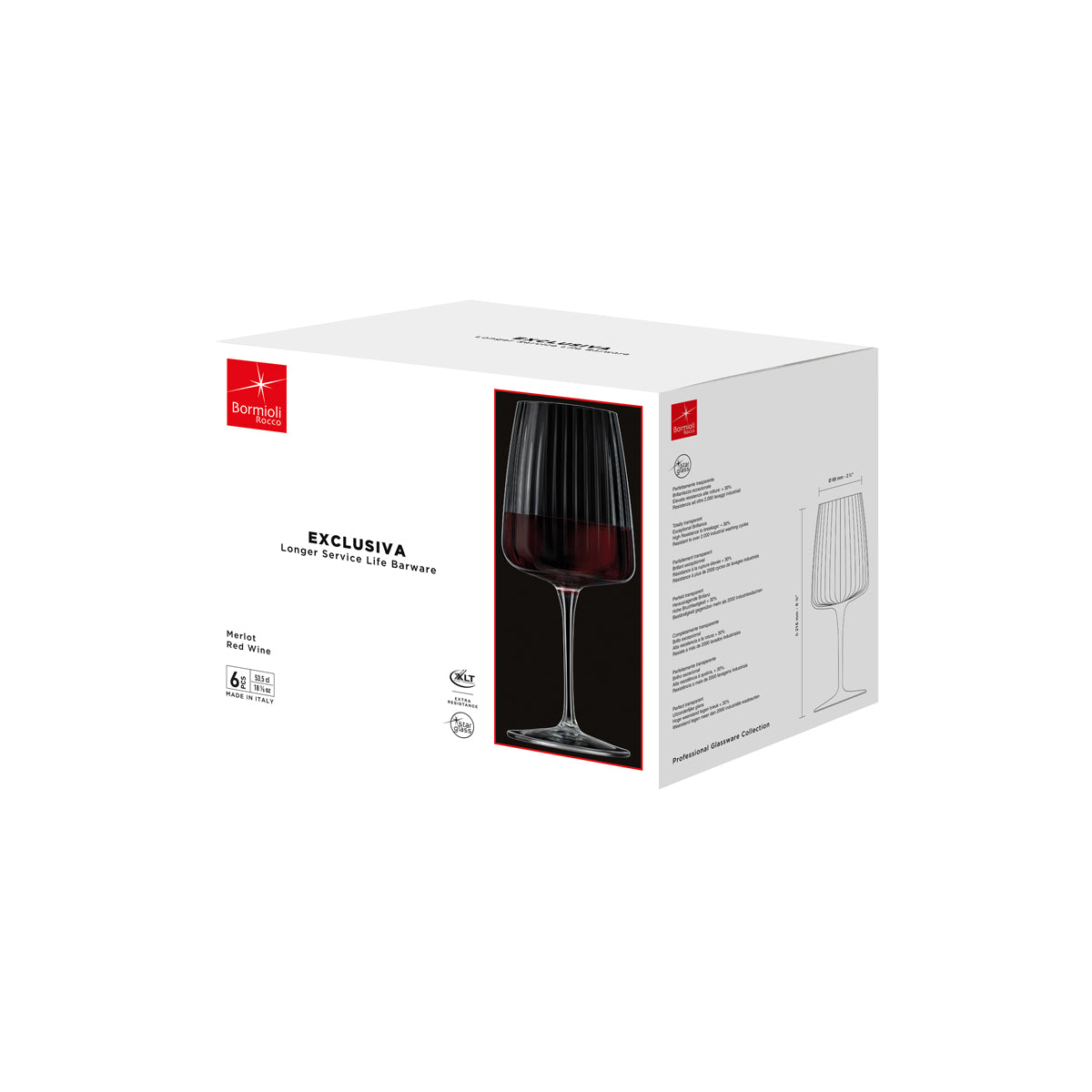 320-210 Bormioli Rocco Exclusiva Merlot Red Wine Glass 535ml Tomkin Australia Hospitality Supplies