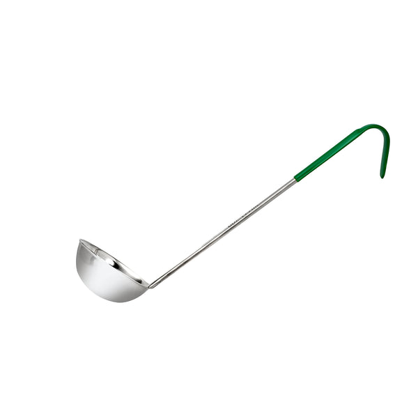 Chef Inox Ladle Stainless Steel Green Handle180ml/6oz | Tomkin Australia