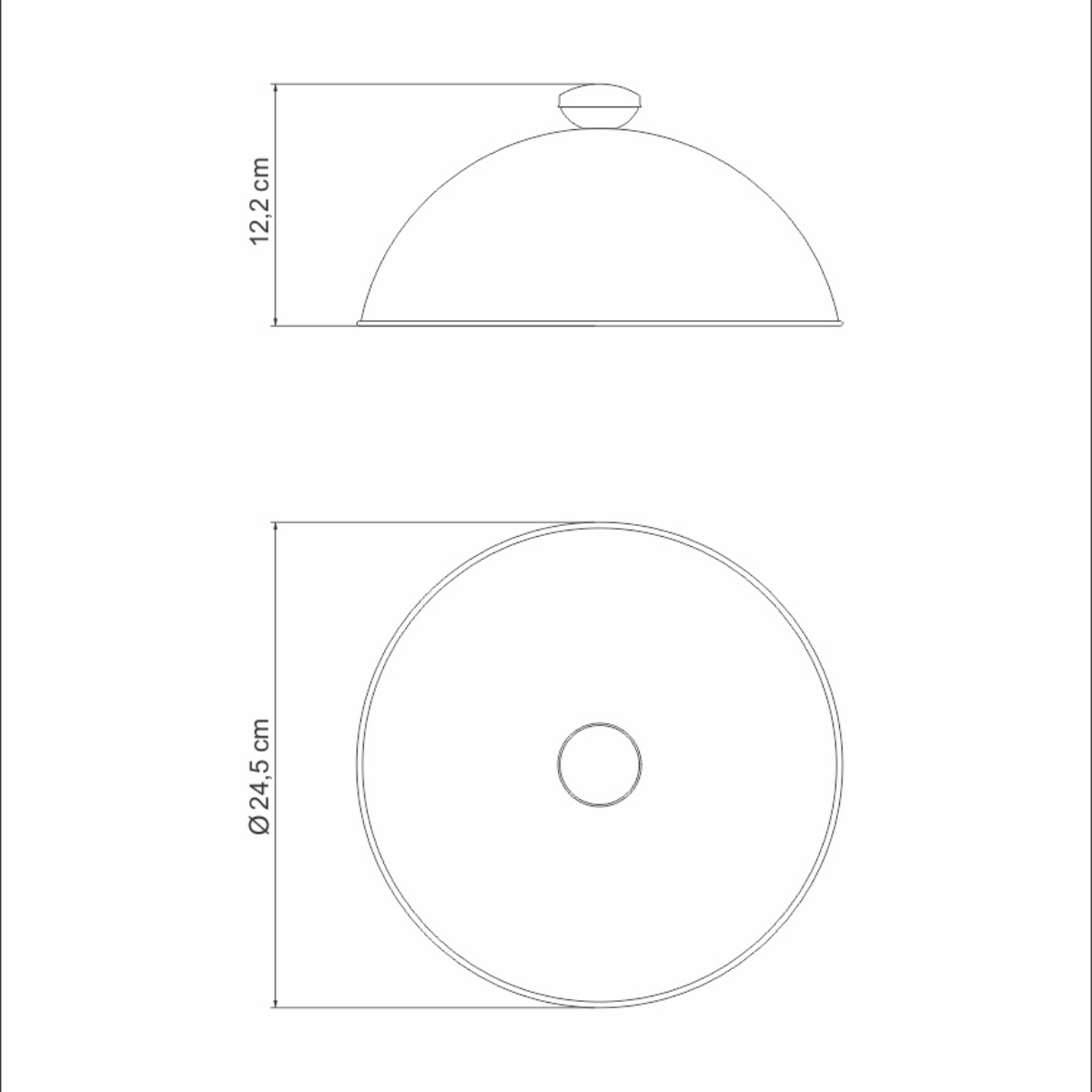 Professional Stainless Steel Cloche 245mm
