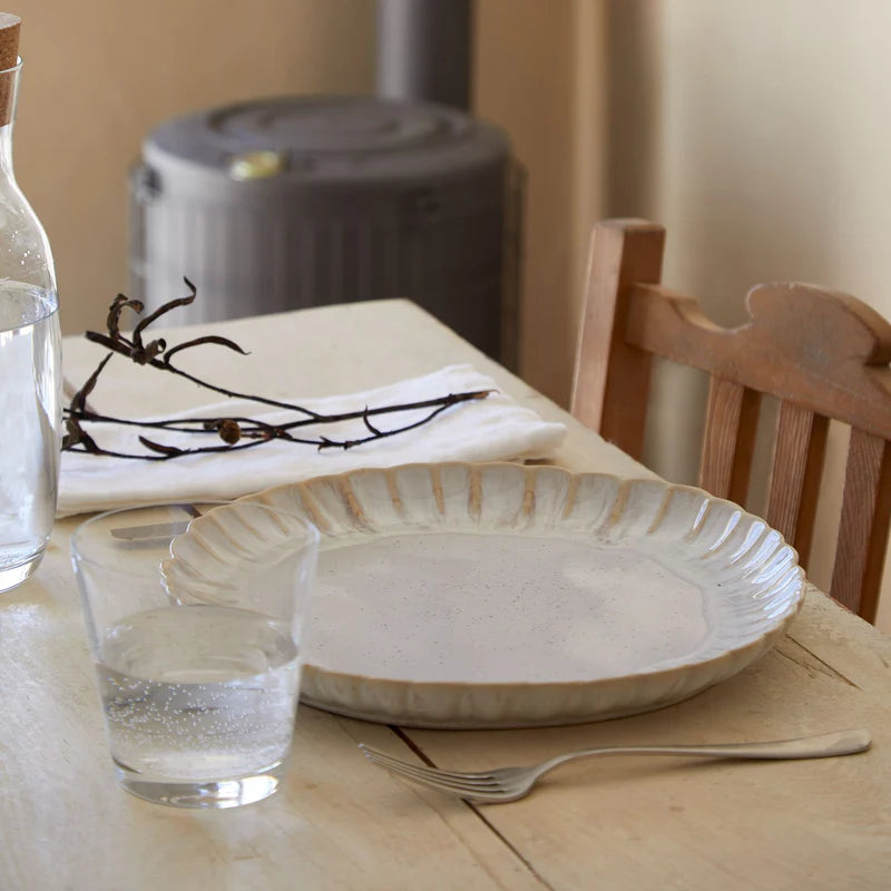 400851 Costa Nova Mallorca Sand Beige Round Plate 218x25mm  Tomkin Australia Hospitality Supplies