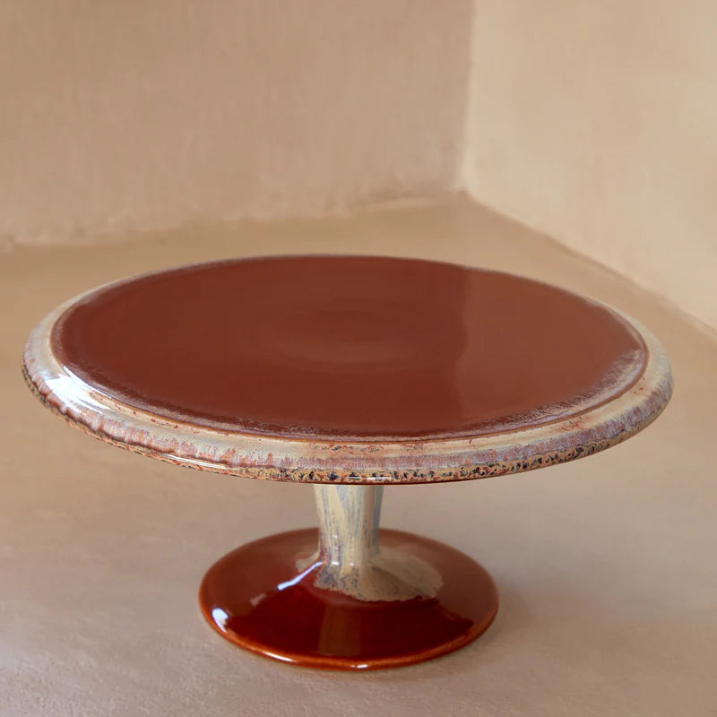 Poterie Caramel Footed Plate 332mm