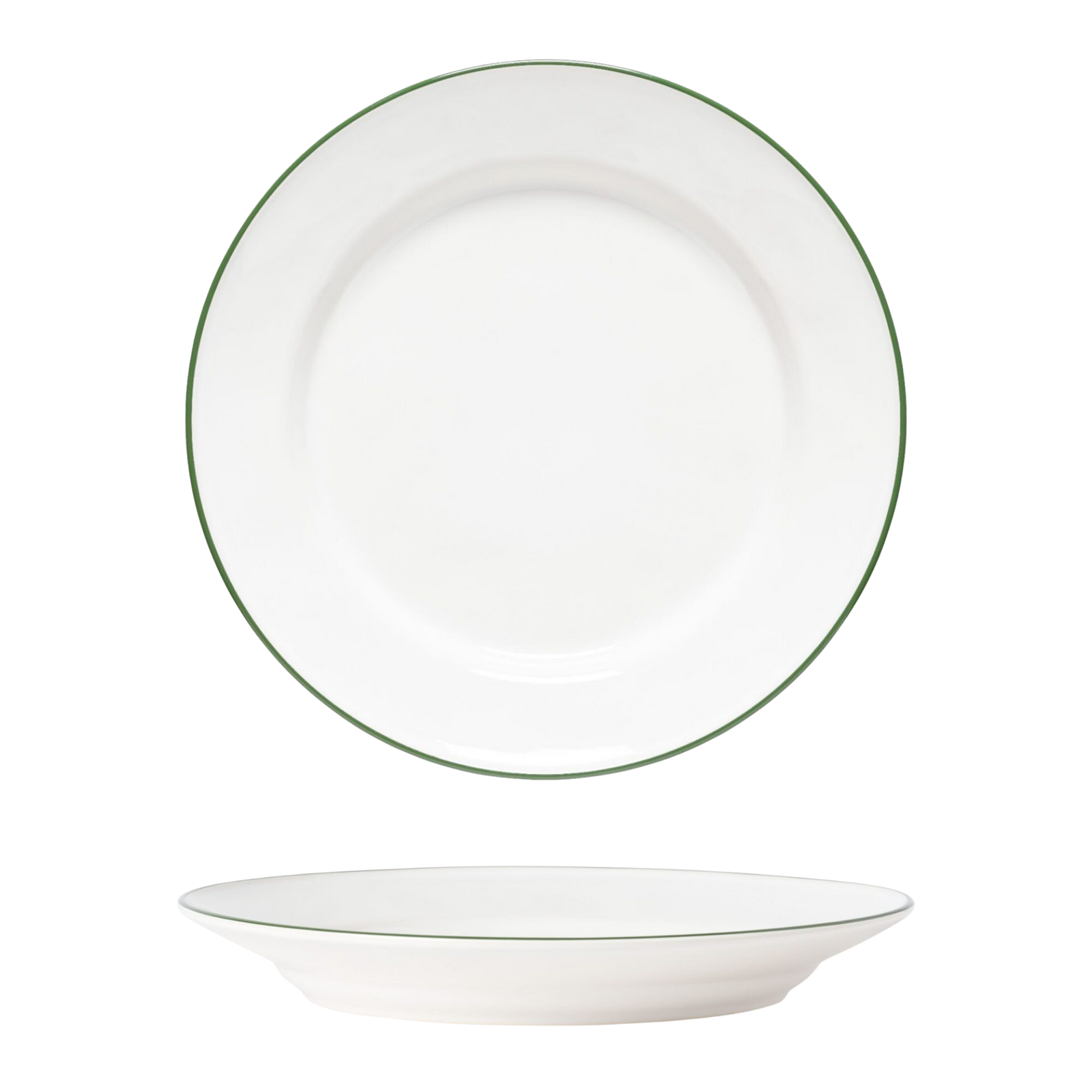 Beja White-Green Dinner Plate 282mm