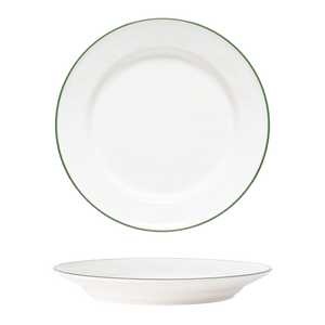 Beja White-Green Dinner Plate 282mm