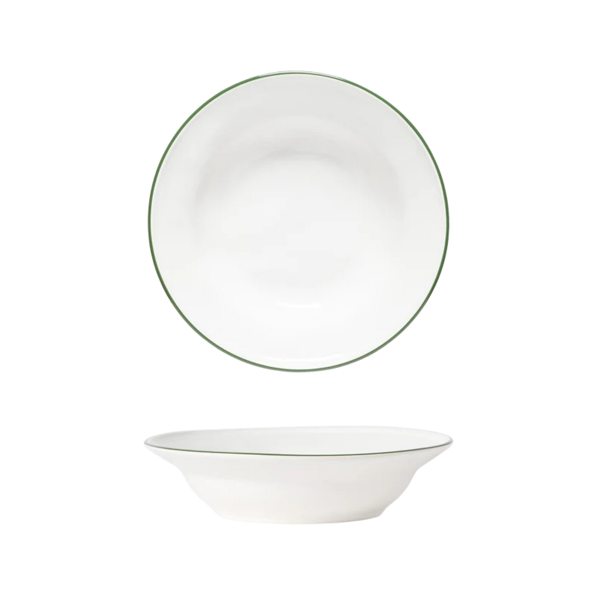 Beja White-Green Soup/Pasta Plate 211mm