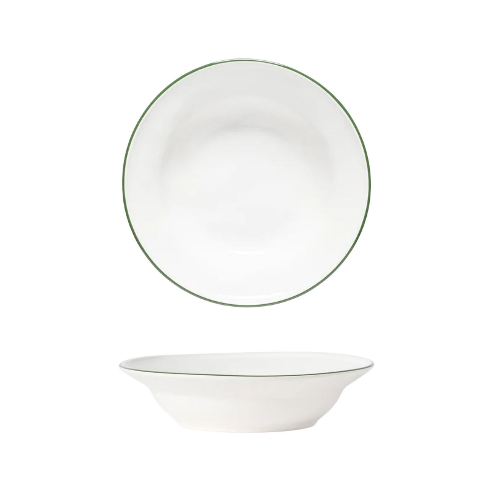 Beja White-Green Soup/Pasta Plate 211mm