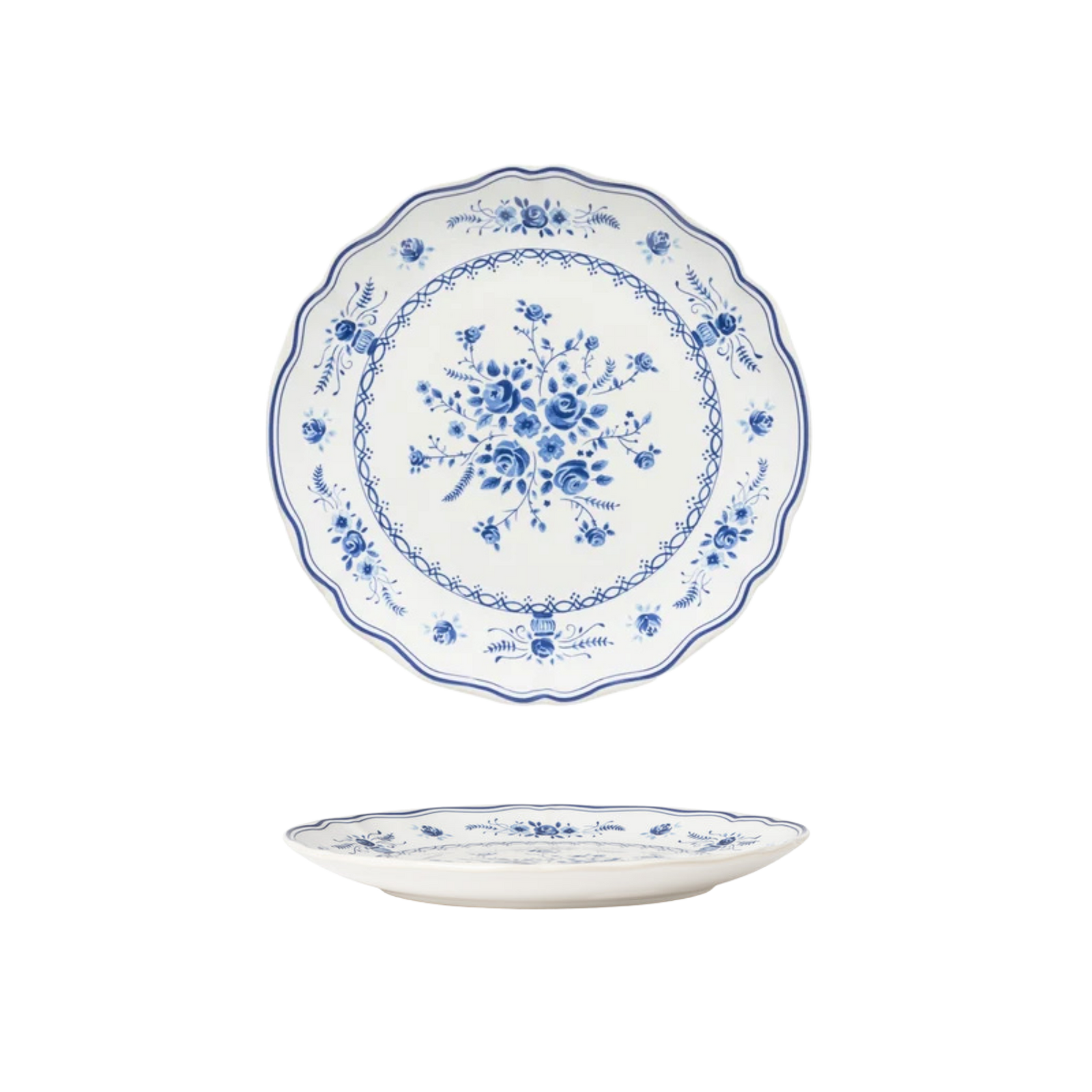 Vila White-Blue Dinner Plate 270mm