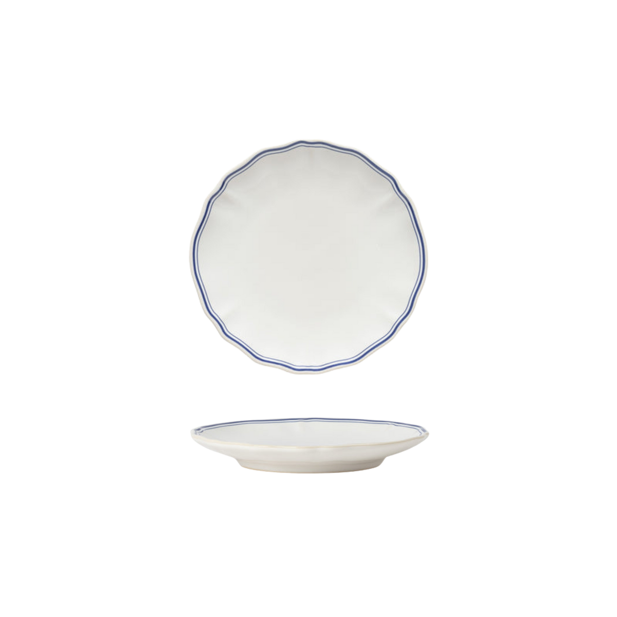 Vila White-Blue Filet Appetizer Plate 168mm