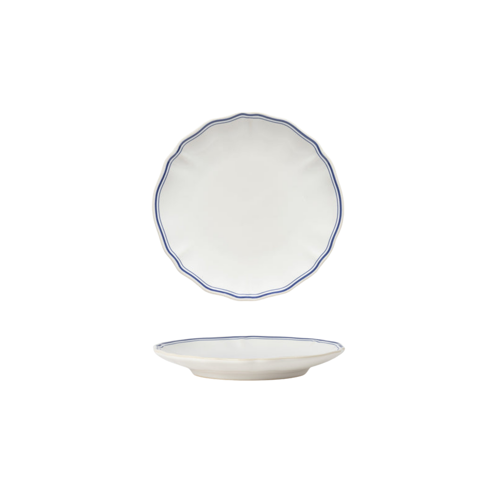 Vila White-Blue Filet Appetizer Plate 168mm