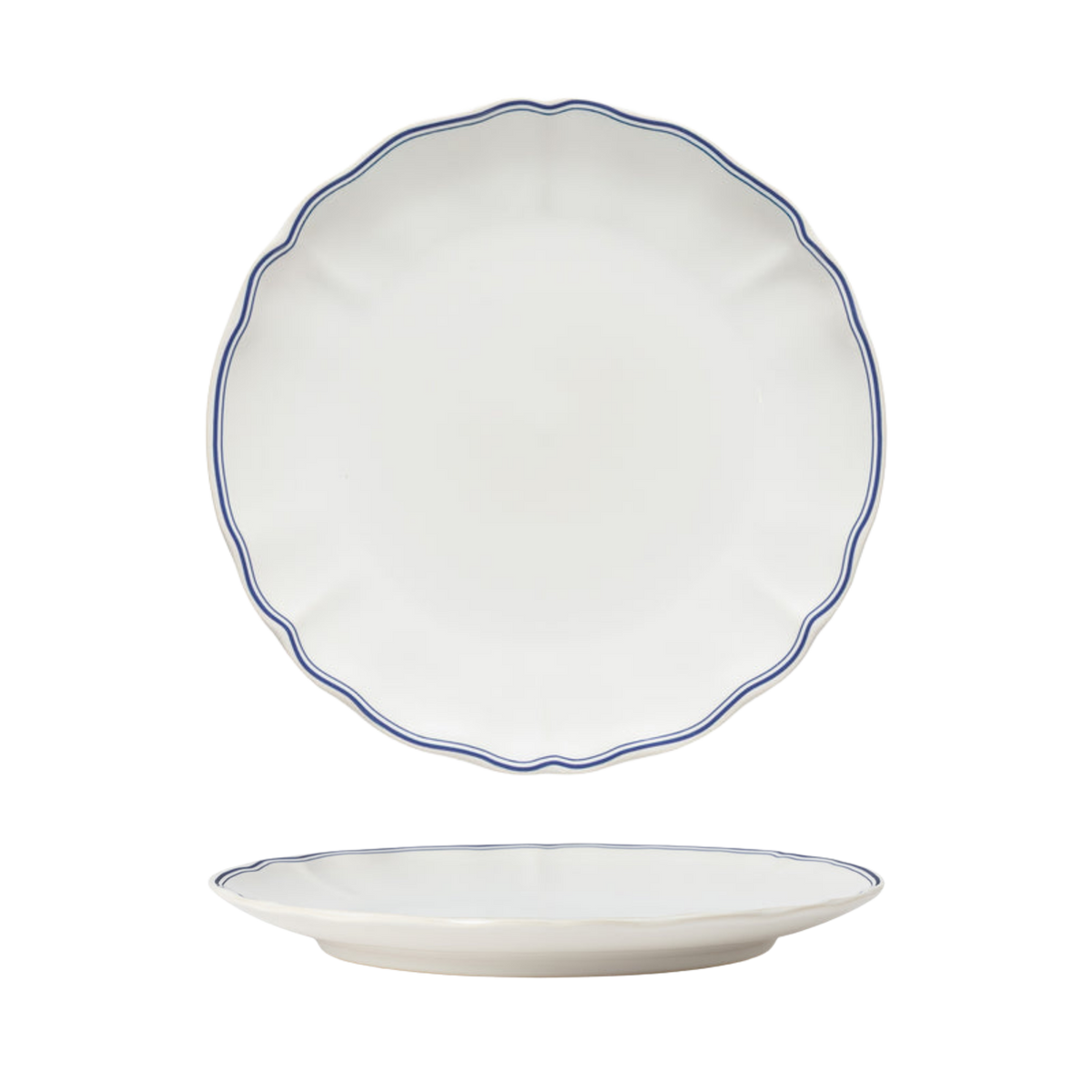 Vila White-Blue Filet Dinner Plate 270mm