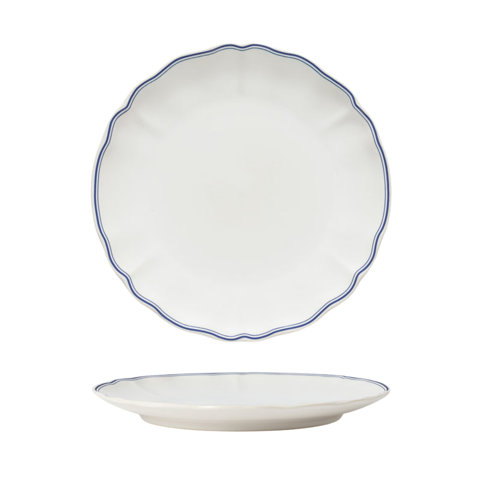 Vila White-Blue Filet Dinner Plate 270mm