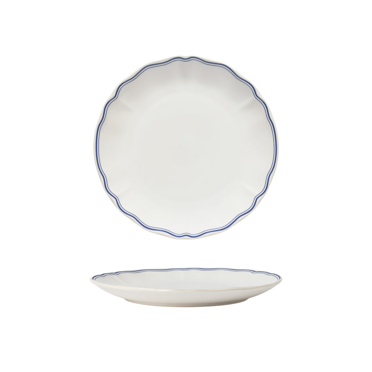 Vila White-Blue Filet Salad/Dessert Plate 214mm