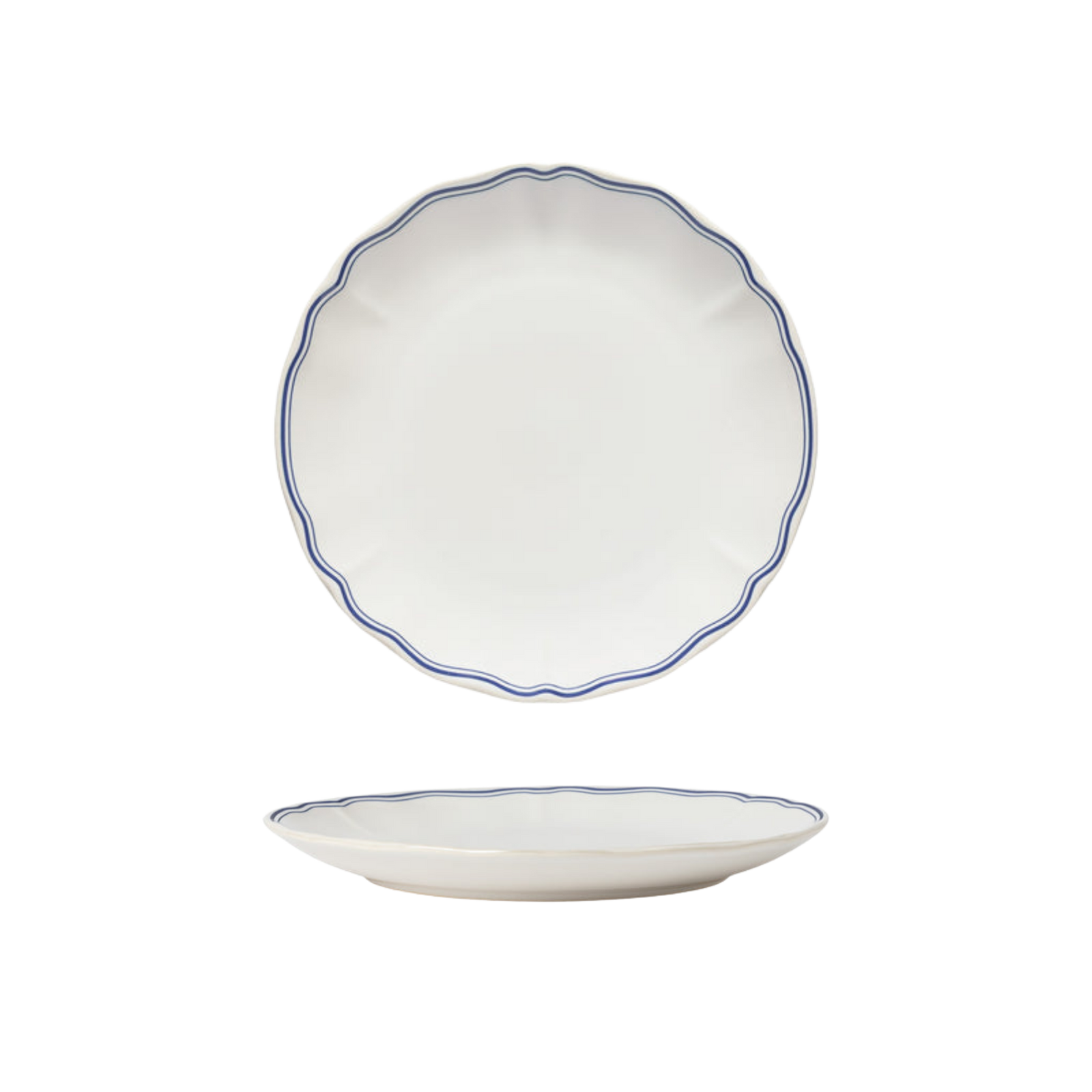 Vila White-Blue Filet Salad/Dessert Plate 214mm